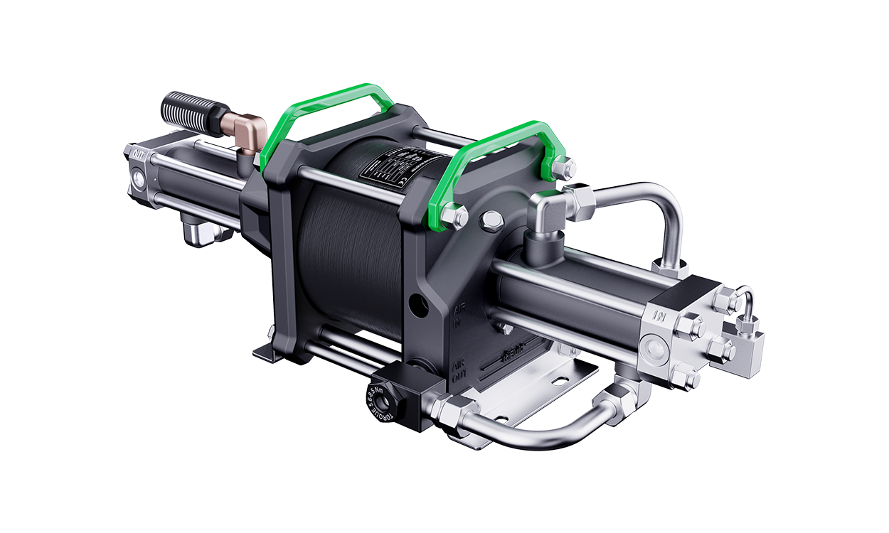 單驅(qū)雙級(jí)氣動(dòng)氣體增壓器